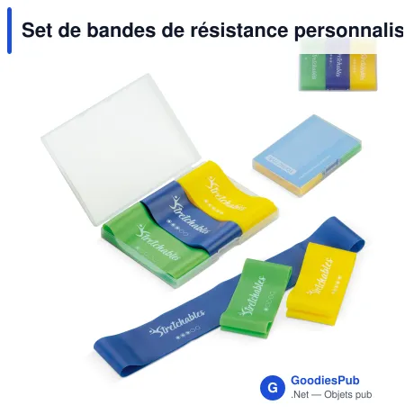 Set de bandes de résistance personnalisable en TPE avec logo - Résistance