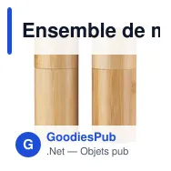 Ensemble de moulins à épices personnalisable avec logo - Christine - Miniature 1