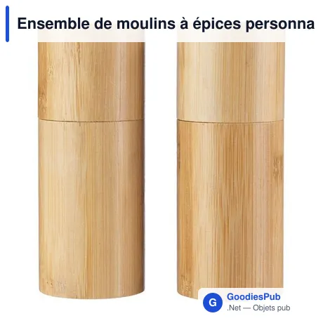 Ensemble de moulins à épices personnalisable avec logo - Christine