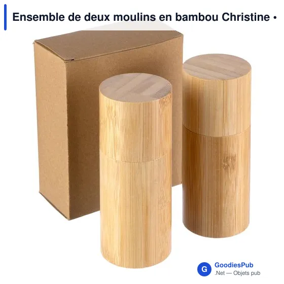 Ensemble de moulins à épices personnalisable avec logo - Christine - Image 7