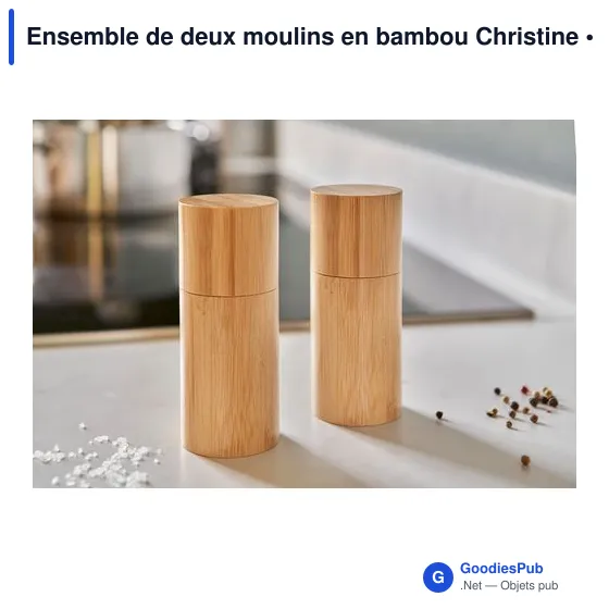 Ensemble de moulins à épices personnalisable avec logo - Christine - Image 9
