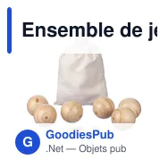 Ensemble de jeu de boules en bois personnalisable avec logo - Miniature 2