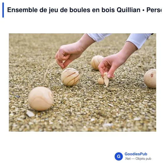 Ensemble de jeu de boules en bois personnalisable avec logo - Image 11