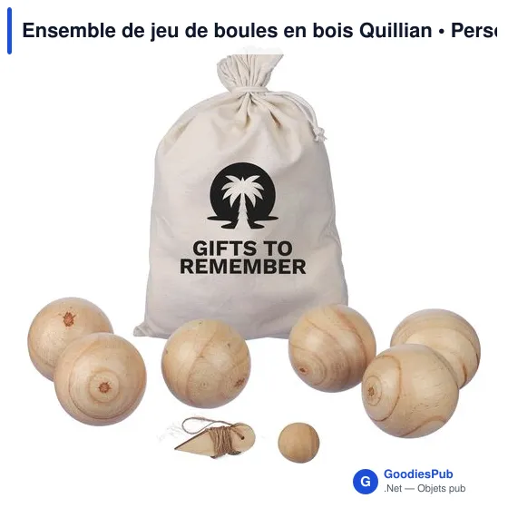 Ensemble de jeu de boules en bois personnalisable avec logo - Image 12