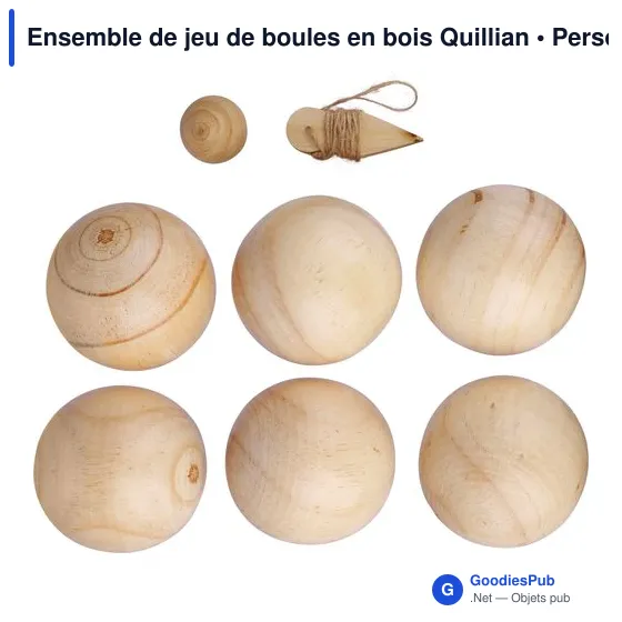 Ensemble de jeu de boules en bois personnalisable avec logo - Image 4