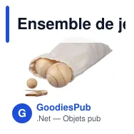 Ensemble de jeu de boules en bois personnalisable avec logo - Miniature 5