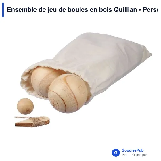 Ensemble de jeu de boules en bois personnalisable avec logo - Image 5