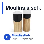 Moulins à sel et à poivre personnalisables en bois avec logo - InSideOut - Miniature 2