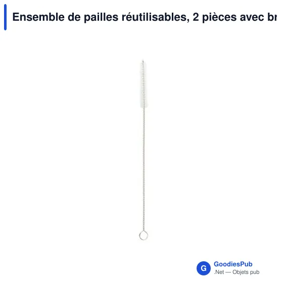 Ensemble de pailles réutilisables personnalisables avec logo - Monim - Image 6