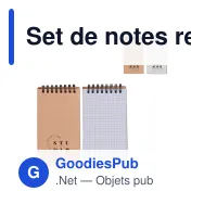 Set de notes repositionnables personnalisable en papier semences avec logo - Bio - Miniature 1