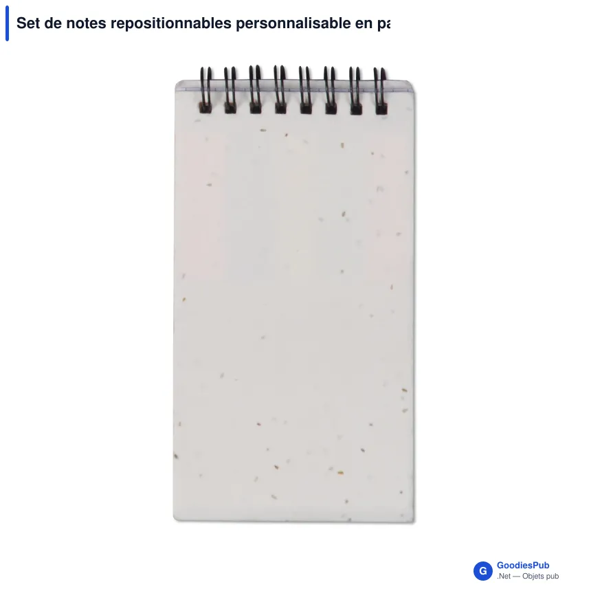 Set de notes repositionnables personnalisable en papier semences avec logo - Bio - Image 2