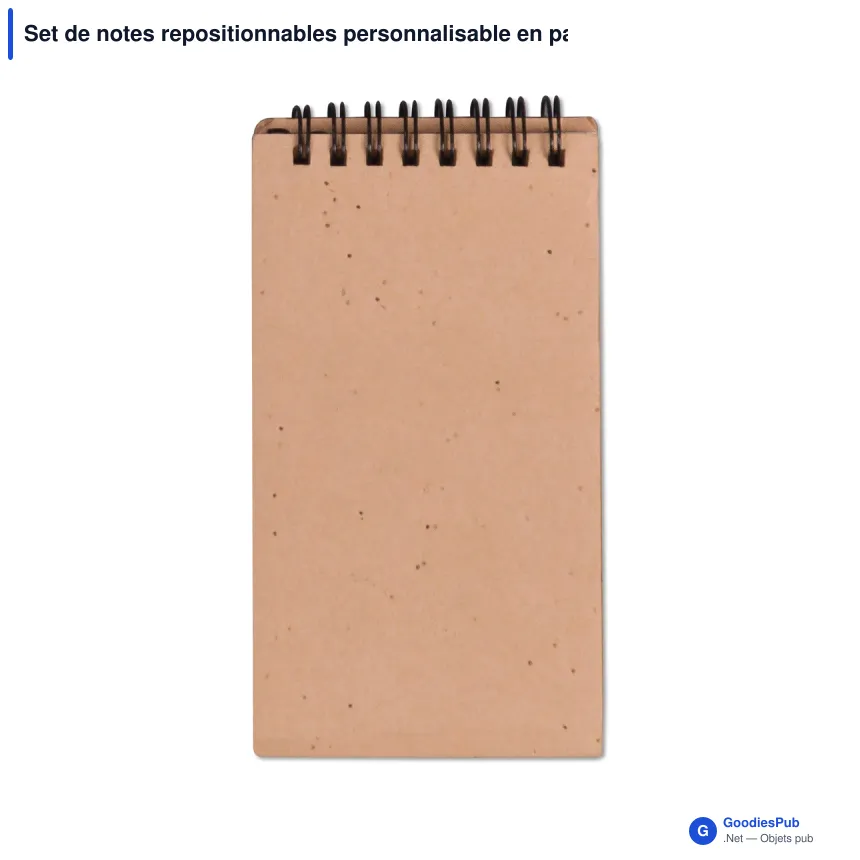 Set de notes repositionnables personnalisable en papier semences avec logo - Bio - Image 3
