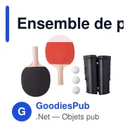 Ensemble de ping-pong personnalisable avec logo - Melinda - Miniature 1