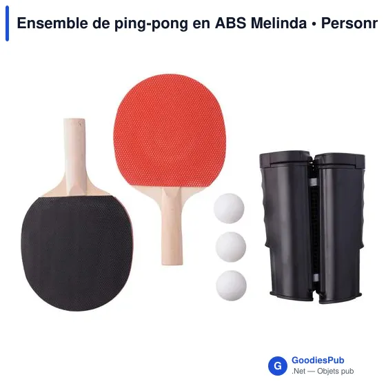 Ensemble de ping-pong personnalisable avec logo - Melinda - Image 1