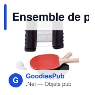 Ensemble de ping-pong personnalisable avec logo - Melinda - Miniature 3
