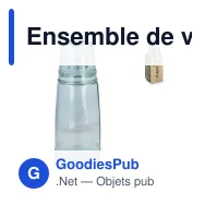 Ensemble de verres personnalisable en verre recyclé 1 L avec logo - InSideOut ReuuZ - Miniature 1