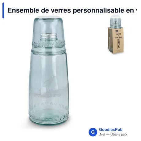 Ensemble de verres personnalisable en verre recyclé 1 L avec logo - InSideOut ReuuZ