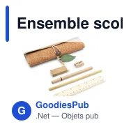 Ensemble scolaire personnalisable avec logo - Étui à crayons Clark - Miniature 1