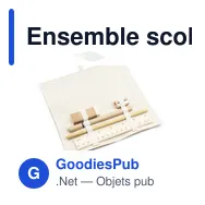 Ensemble scolaire personnalisable avec logo - Étui à crayons Clark - Miniature 4