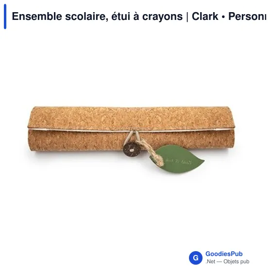 Ensemble scolaire personnalisable avec logo - Étui à crayons Clark - Image 5