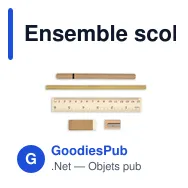 Ensemble scolaire personnalisable avec logo - Étui à crayons Clark - Miniature 6