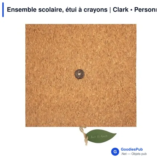 Ensemble scolaire personnalisable avec logo - Étui à crayons Clark - Image 10