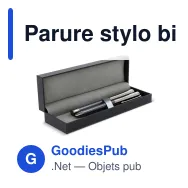 Parure stylo bille et roller personnalisable en métal avec logo - Bronze - Miniature 2