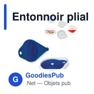 Entonnoir pliable personnalisable pour voiture avec logo - Silicone - Miniature 1