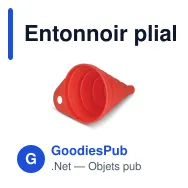 Entonnoir pliable personnalisable pour voiture avec logo - Silicone - Miniature 2