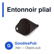 Entonnoir pliable personnalisable pour voiture avec logo - Silicone - Miniature 4