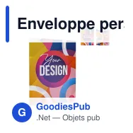 Enveloppe personnalisable sur mesure 10 x 13 cm en papier avec logo - Offset - Miniature 1