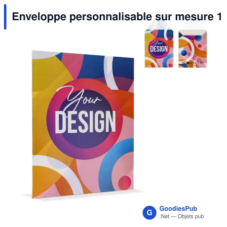 Enveloppe personnalisable sur mesure 10 x 13 cm en papier avec logo - Offset