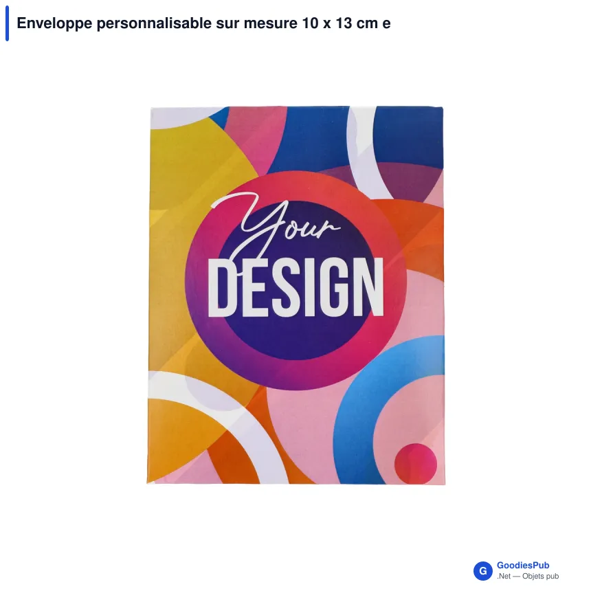 Enveloppe personnalisable sur mesure 10 x 13 cm en papier avec logo - Offset - Image 2