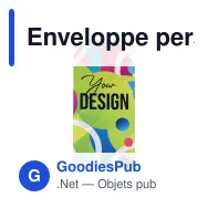 Enveloppe personnalisable sur mesure 10 x 21 cm en papier avec logo - Offset - Miniature 2