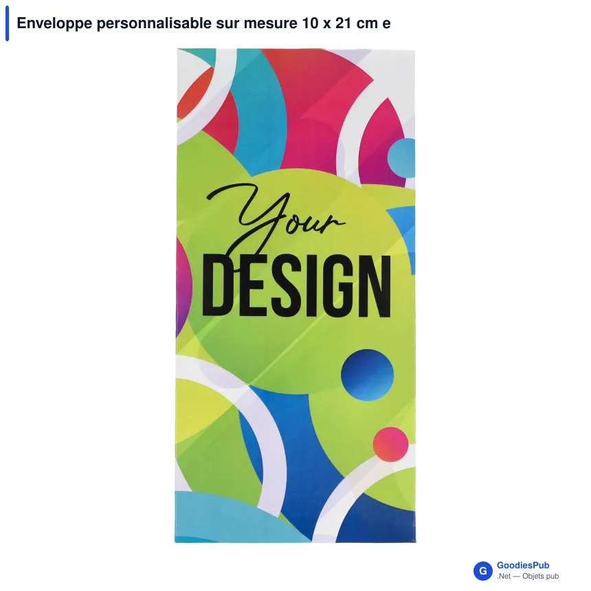 Enveloppe personnalisable sur mesure 10 x 21 cm en papier avec logo - Offset - Image 3