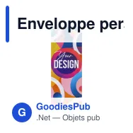 Enveloppe personnalisable sur mesure 7,5 x 20 cm en papier avec logo - Offset - Miniature 3