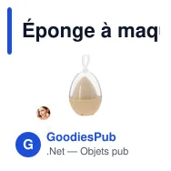 Éponge à maquillage personnalisable Yourix avec logo - Miniature 1