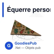 Équerre personnalisable en plastique transparent avec logo - Scolaire - Miniature 1