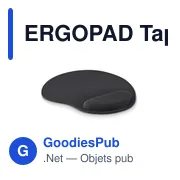 ERGOPAD Tapis de souris ergonomique - Miniature 1