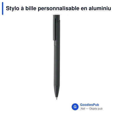Stylo à bille personnalisable en aluminium recyclé avec logo