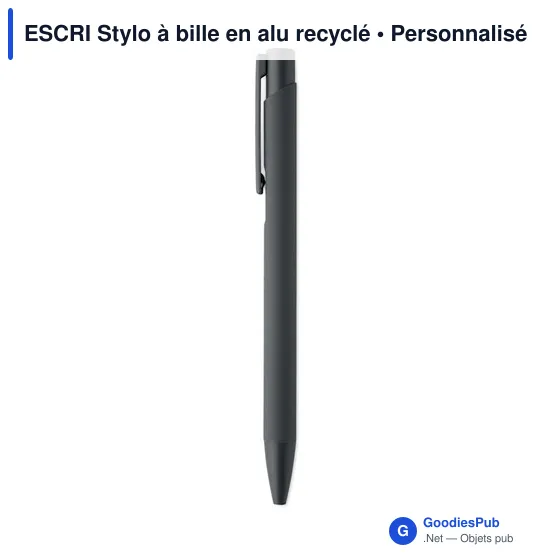 Stylo à bille personnalisable en aluminium recyclé avec logo - Image 3