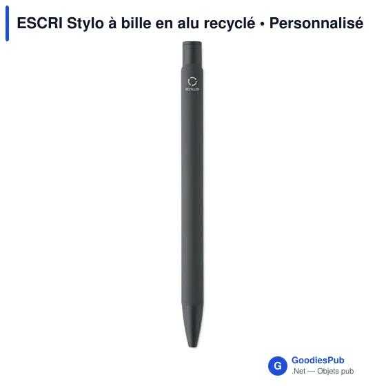 Stylo à bille personnalisable en aluminium recyclé avec logo - Image 4