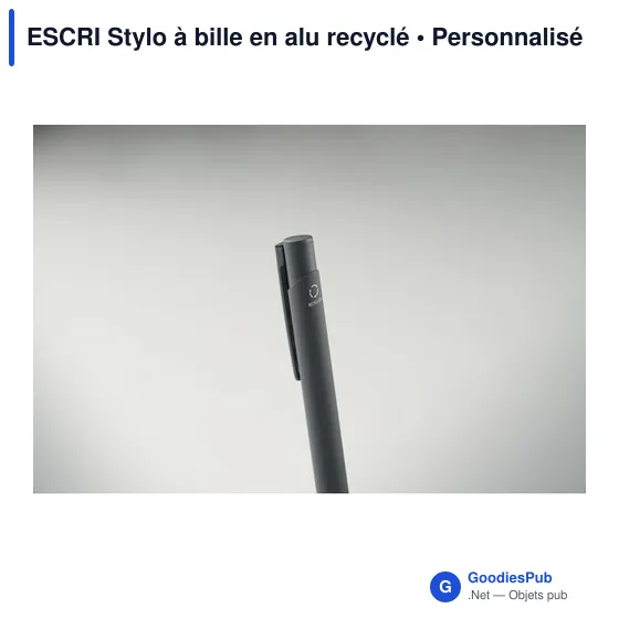 Stylo à bille personnalisable en aluminium recyclé avec logo - Image 5