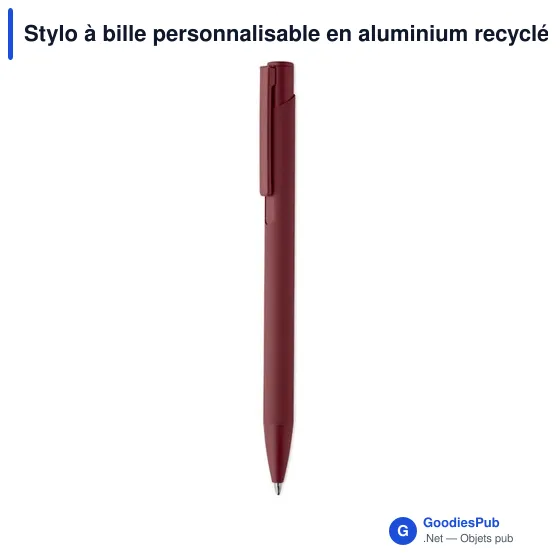 Stylo à bille personnalisable en aluminium recyclé avec logo - Image 6