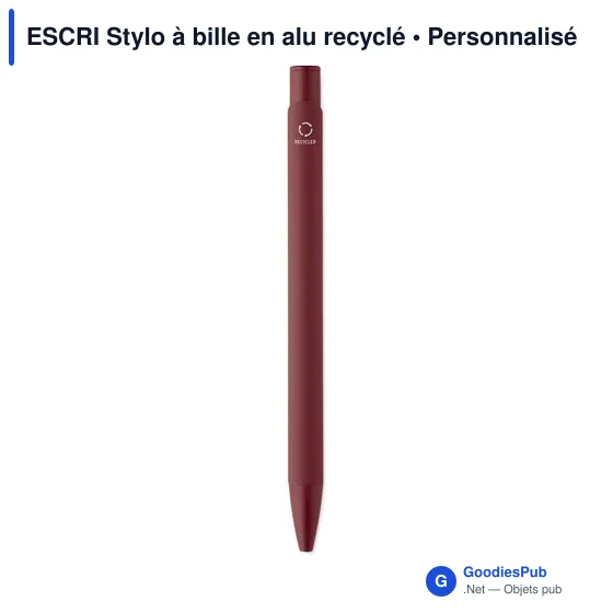 Stylo à bille personnalisable en aluminium recyclé avec logo - Image 9