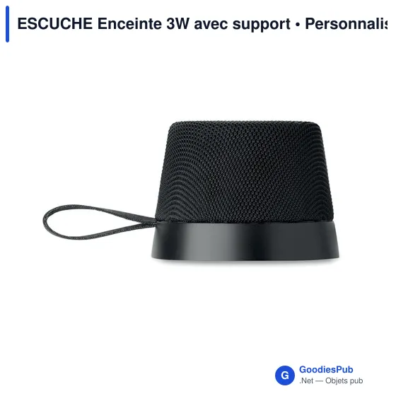 Enceinte sans fil personnalisable ESCUCHE avec support et logo - Image 4