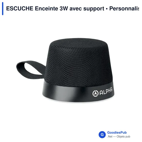 Enceinte sans fil personnalisable ESCUCHE avec support et logo - Image 5