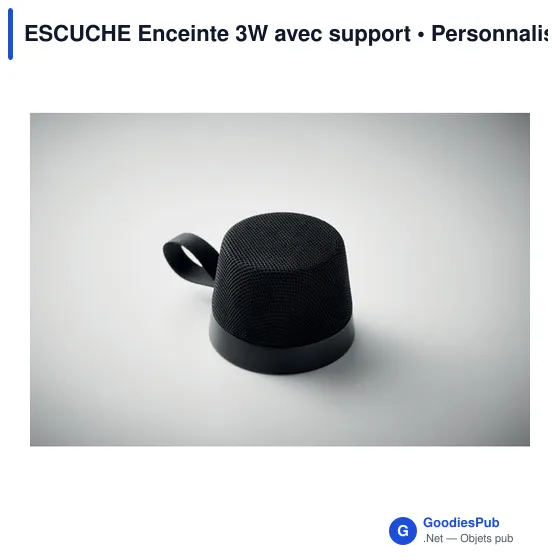 Enceinte sans fil personnalisable ESCUCHE avec support et logo - Image 6