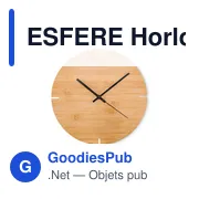 ESFERE Horloge murale en bambou - Miniature 1