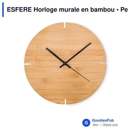 ESFERE Horloge murale en bambou